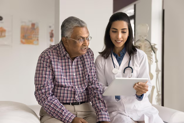 Doctor talking to patient